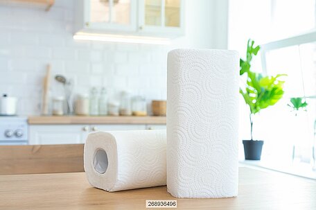 Tissue rolls on a table